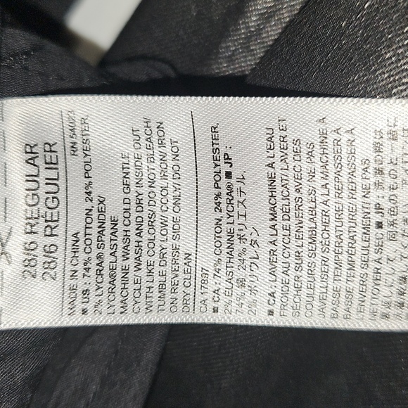 Banana Republic Factory Black Coated Skinny ankle fit jean Size 28/6R $89 NWT - Picture 15 of 16